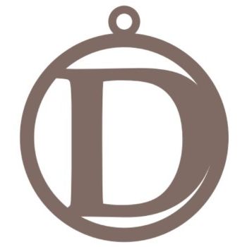 Letra d 10cm x 11cm tipografia palatino-ML1201