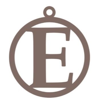 Letra e 10cm x 11cm tipografia palatino-ML1202