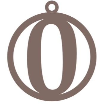 Numero 0 10cm x 11cm tipografia palatino-ML1228