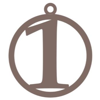 Numero 1 10cm x 11cm tipografia palatino-ML1229