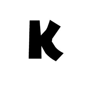 Letra k 10 cm tipografia floraless-ML1343