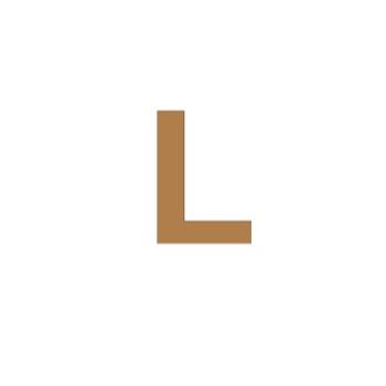 Letra l arial mini 3.5 cms-ML1554