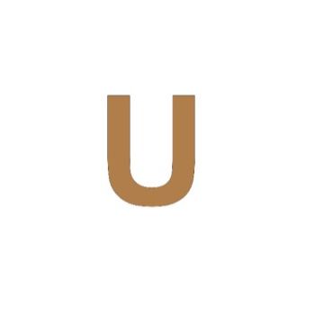 Letra u arial mini 3.5 cms-ML1564
