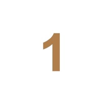 Numero 1 arial mini 3.5 cms-ML1570