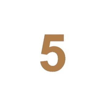 Numero 5 arial mini 3.5 cms-ML1574