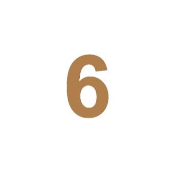 Numero 6 arial mini 3.5 cms-ML1575