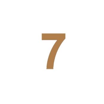 Numero 7 arial mini 3.5 cms-ML1576