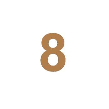 Numero 8 arial mini 3.5 cms-ML1577