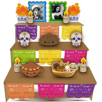 Scrap ofrenda escalera  31 x 35 x 31 cms-ML1828