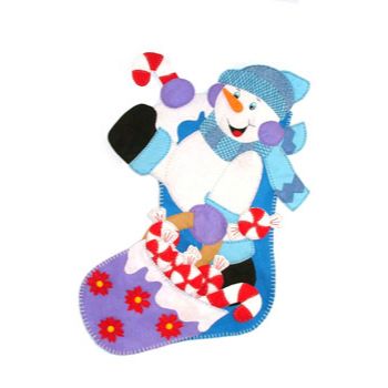 Molde n-24 bota gigante con muñeco de nieve y caramelos-MO1473