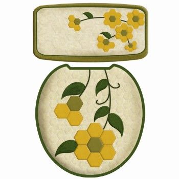 Molde # 1939 juego de baã‘o girasoles                       -MO2318