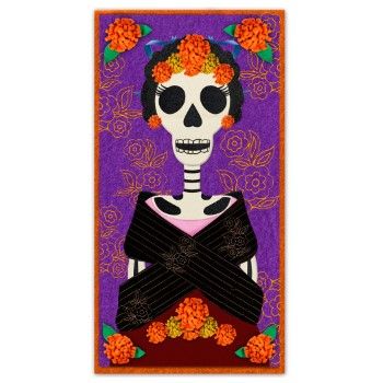 Molde w-1942 camino de mesa dia de muertos-MW2116