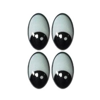 Ojo mica 141 blanco con negro  2.8 cm-OI0008