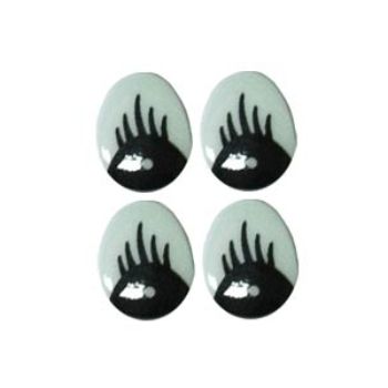 Ojo mica 197 blanco  2.5 cm-OI0013