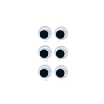 Ojo movible 6 mm redondo 10 pares-OM0003