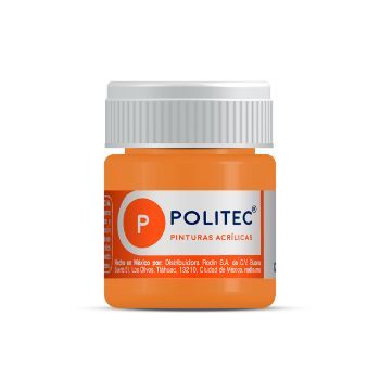 Politec 332 naranja claro 30 ml. pintura acrilica-PI0723