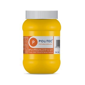 Politec 318 amarillo medio 500 ml. pintura acrilica-PI0765