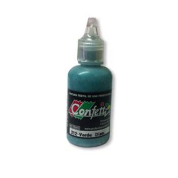 Pintura confetti dimensional 312 verde diamantada 30 ml.-PI0775