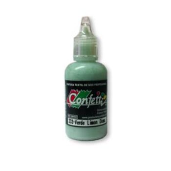 Pintura confetti dimensional 333 verde lim diamantada 30 ml.-PI0776