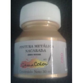 Pintura metalica nacarada  gama color  oro 30 ml-PI4035