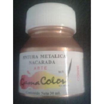 Pintura metalica nacarada  gama color  cobre 30 ml-PI4037