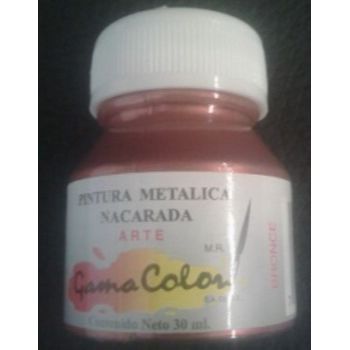 Pintura metalica nacarada  gama color  bronce 30 ml-PI4038