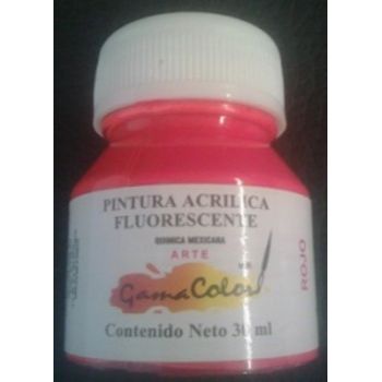 Pintura fluorescente  gama color  rojo 30 ml-PI4039