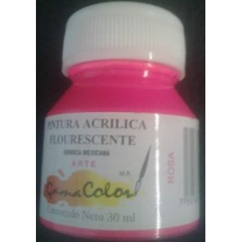 Pintura fluorescente  gama color  rosa 30 ml-PI4041