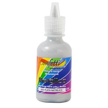 Pintura confetti dimensional 605 plata metálico 30 ml
pintura textil-PI7204