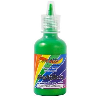 Pintura confetti dimensional 633 verde metálico 30 ml
pintura textil-PI7205