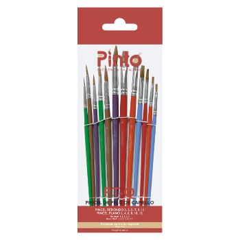 Ptq set pincel pinto pelo de camello 12 piezas-PI7229