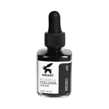 Acuarela líquida italiana 001 negro 30 ml-PI7503