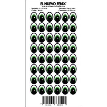 Planilla 145v-20mm ojo verde 48 pzas 20 x 14 mm nacional-PL0271