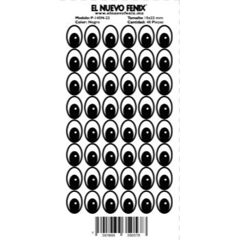 Planilla 145n-22 ojo negro 48 pzas 15 x 22 mm nacional-PL0309