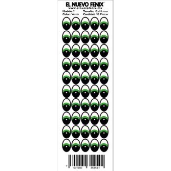 Planilla 3 ojo verde 50 pzas 12 x 18 mm nacional-PL0328