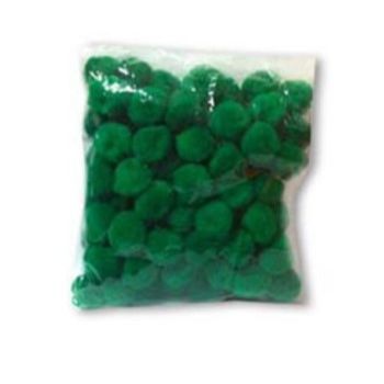 Pom pom 19 mm verde esmeralda 100 pzas-PO0000