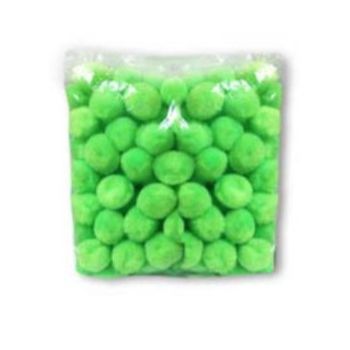 Pom pom 19 mm verde neon 100 pzas-PO0001