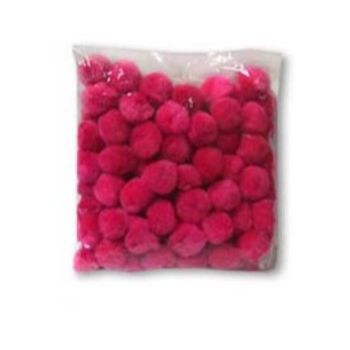 Pom pom 19 mm fuchsia 100 pzas-PO0012