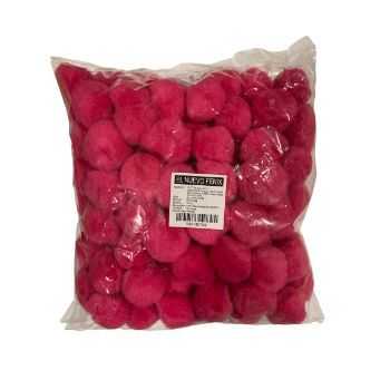 Pom pom 25 mm fucsia 100 pzas-PO0029