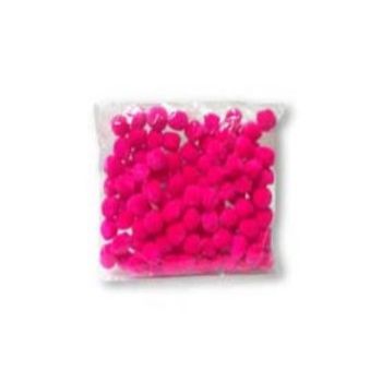 Pom pom 10 mm rosa neon 100 pzas-PO0039