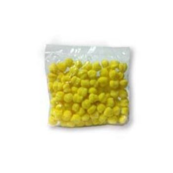 Pom pom 10 mm amarillo canario 100 pzas-PO0046