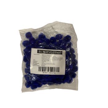 Pom pom 10 mm azul rey 100 pzas-PO0053