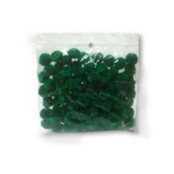 Pom pom 13 mm verde esmeralda 100 pzas-PO0065