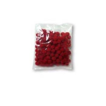 Pom pom 5 mm rojo 100 pzas-PO0085