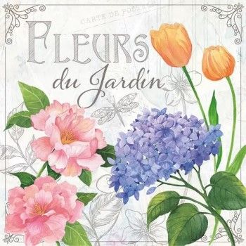Servilleta alemana fleurs de jardin-SE0327