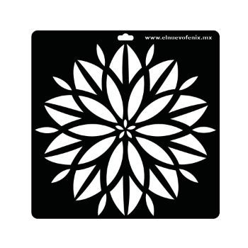 Estencil mandala flor polypap 29.5 x 29.5 cms-ST0397