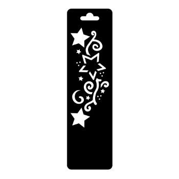 Estencil  mini tres estrellas  papel kraft 5.13 x 14.8 cms-ST0414