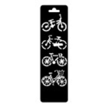 Estencil mini bicicletas papel kraft 5.13 x 18.8 cms-ST3011