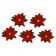 Boton decorativo 2951 red poinsettias-BD0154