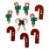 Boton decorativo candy striped christmas-BD0188